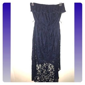 High-low flower print hem dress